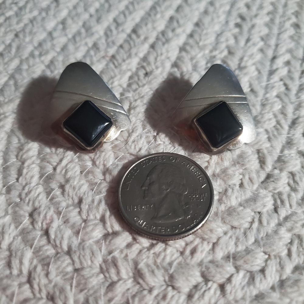 Navajo Onyx Earrings